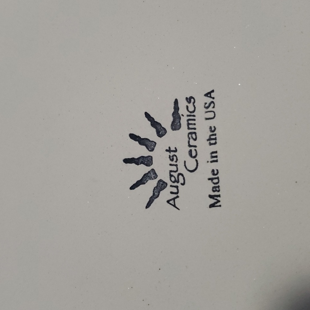 August Ceramics "When God answers..." ceramic plaque cream w/sunflower - Picture 4 of 6